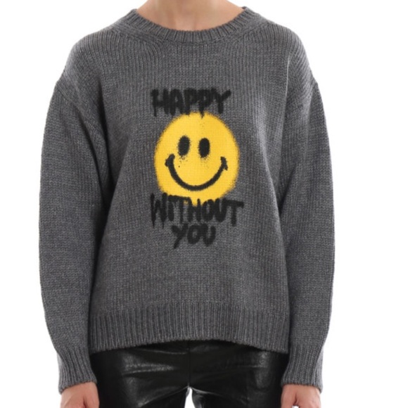 Philosophy Di Lorenzo Serafini Happy Without You Wool Blend Gray Jumper Sweater - Picture 1 of 12
